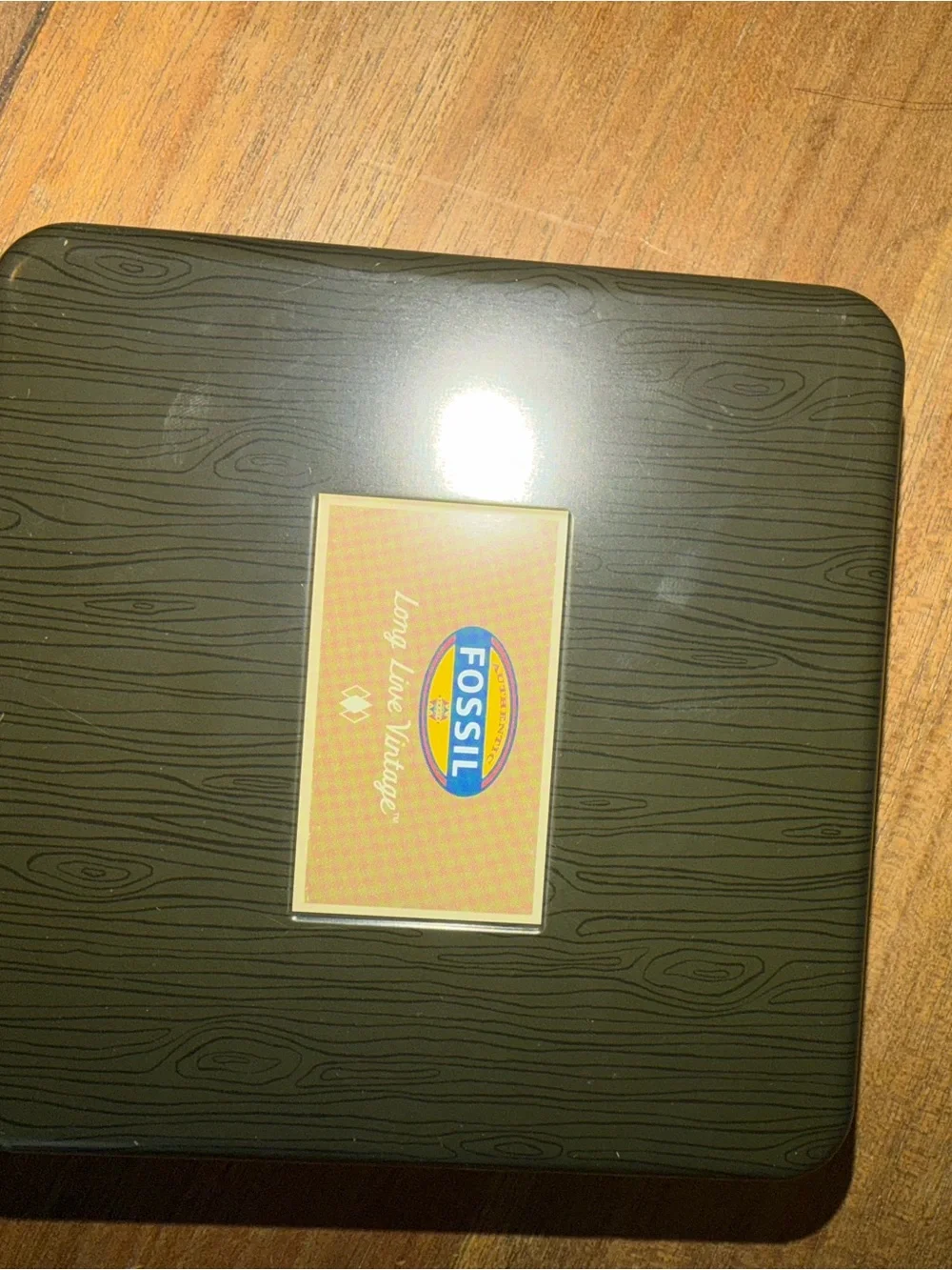 Fossil Woodgrain Laptop Sleeve in Dark Green